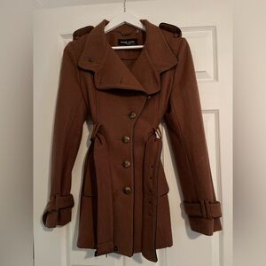 Brown peacoat